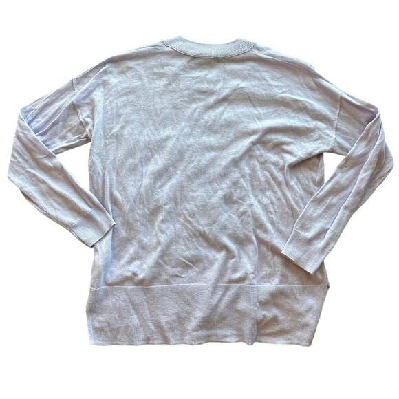 Women’s Madewell Lavender Pocket Sweater Shirt Lightweight Oversized Size Small - Picture 3 of 5
